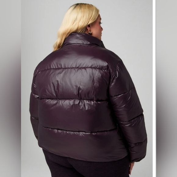 NWT Fabletics Deep Plum Purple Puffer Jacket Womens Size XL - Picture 3 of 13